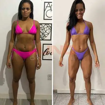 Antes e depois de aluna da Lund Online, resultado 1