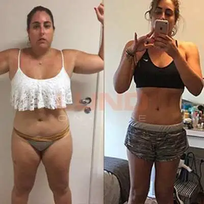 Antes e depois de aluna da Lund Online, resultado 3